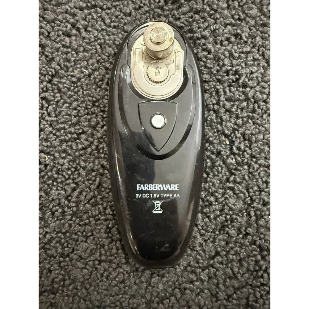Farberware Hand Held Battery Operated Can Opener Black 2AA Batteries